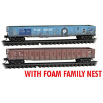 Micro Trains Line 99305016 N Chicago and North Western Weatherned 2 pack