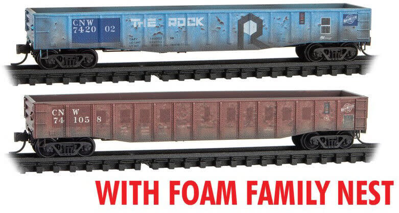 99305016 N Chicago and North Western Weatherned 2 pack