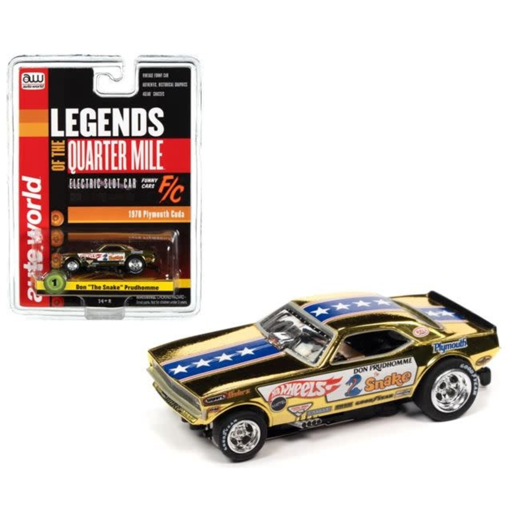 Auto World SC369 Legends of Quarter Mile Don The Snake Prudhomme Funny Car