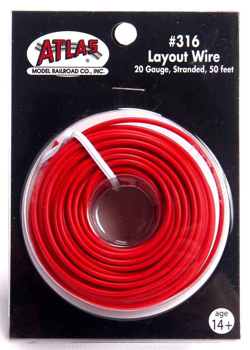 316 50' Stranded Wire, 20 Gauge/Red