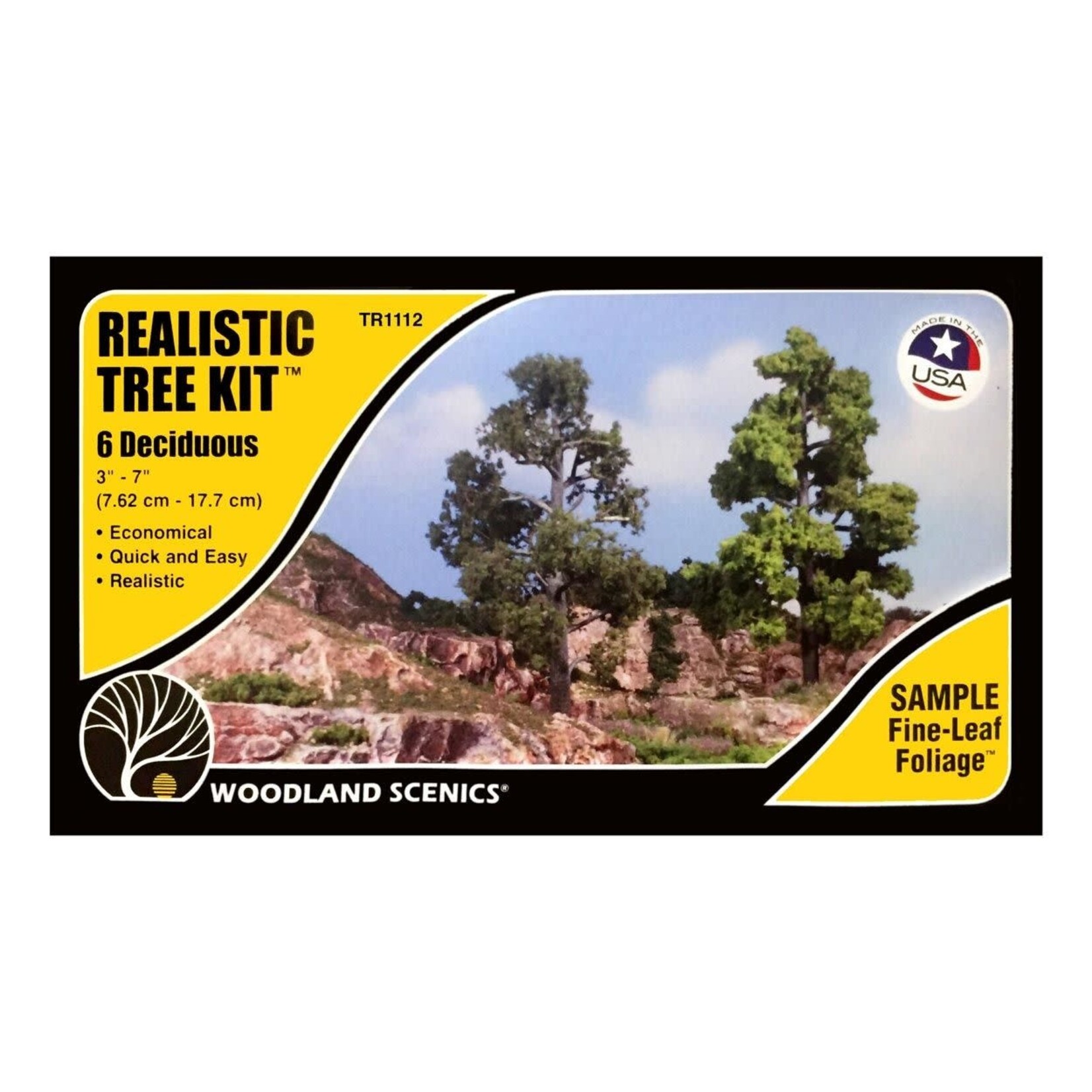 Woodland Scenics 1112 Deciduous Tree Kit, 3"-7" (6)