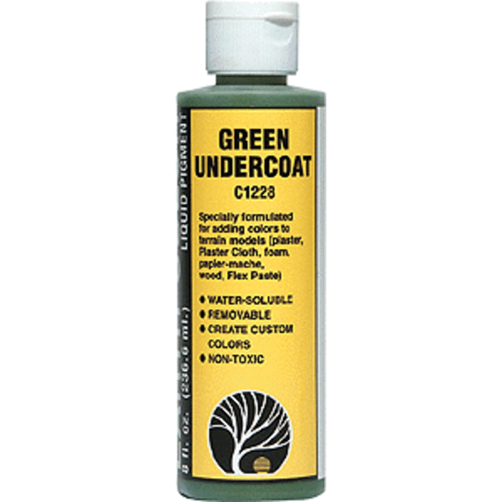 Woodland Scenics 1228 Earth Color Undercoat, Green 8oz