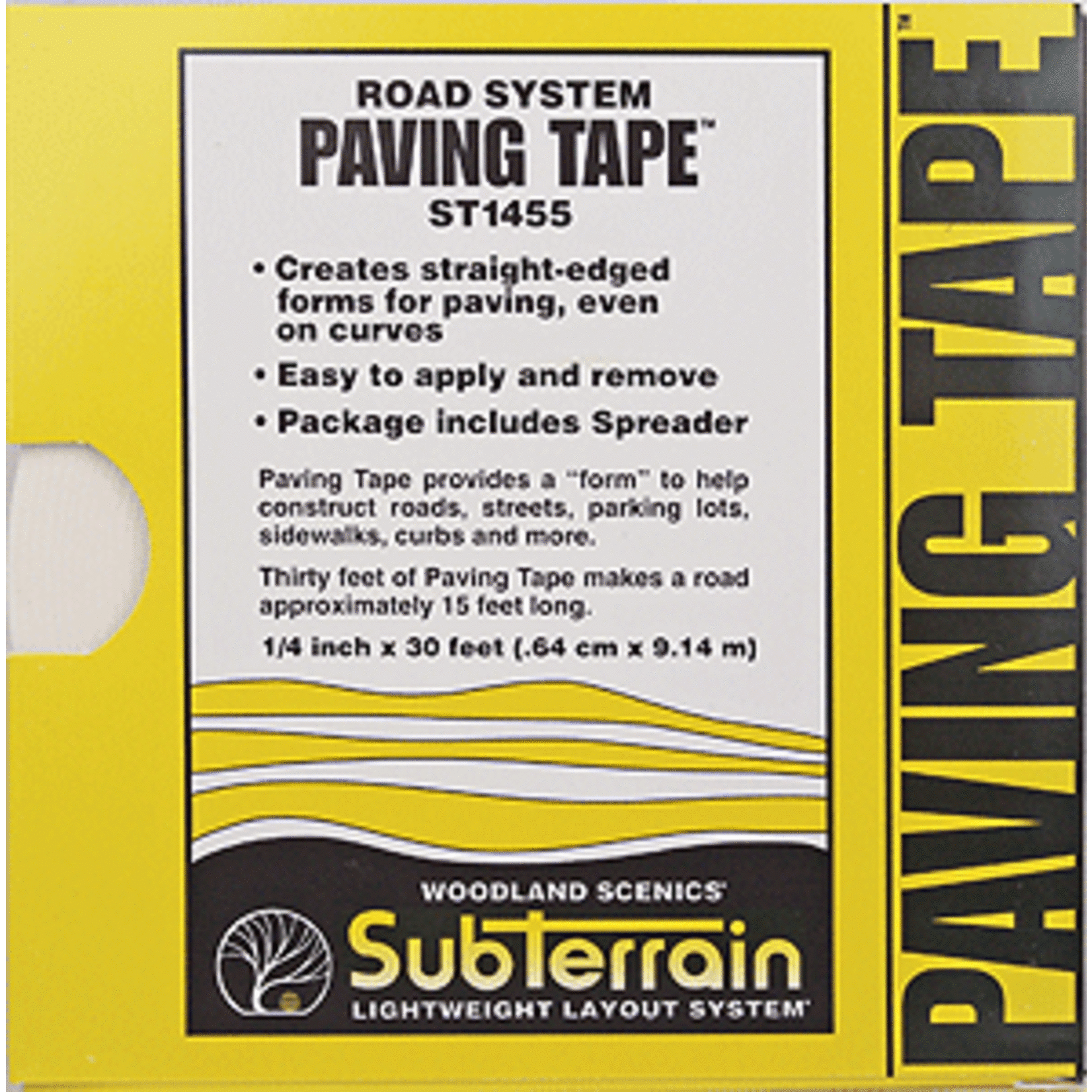 Woodland Scenics 1455 Paving Tape, 1/4" x 30'