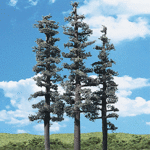 Woodland Scenics 3563 7"-8" Standing Timber - 3 Pack Trees