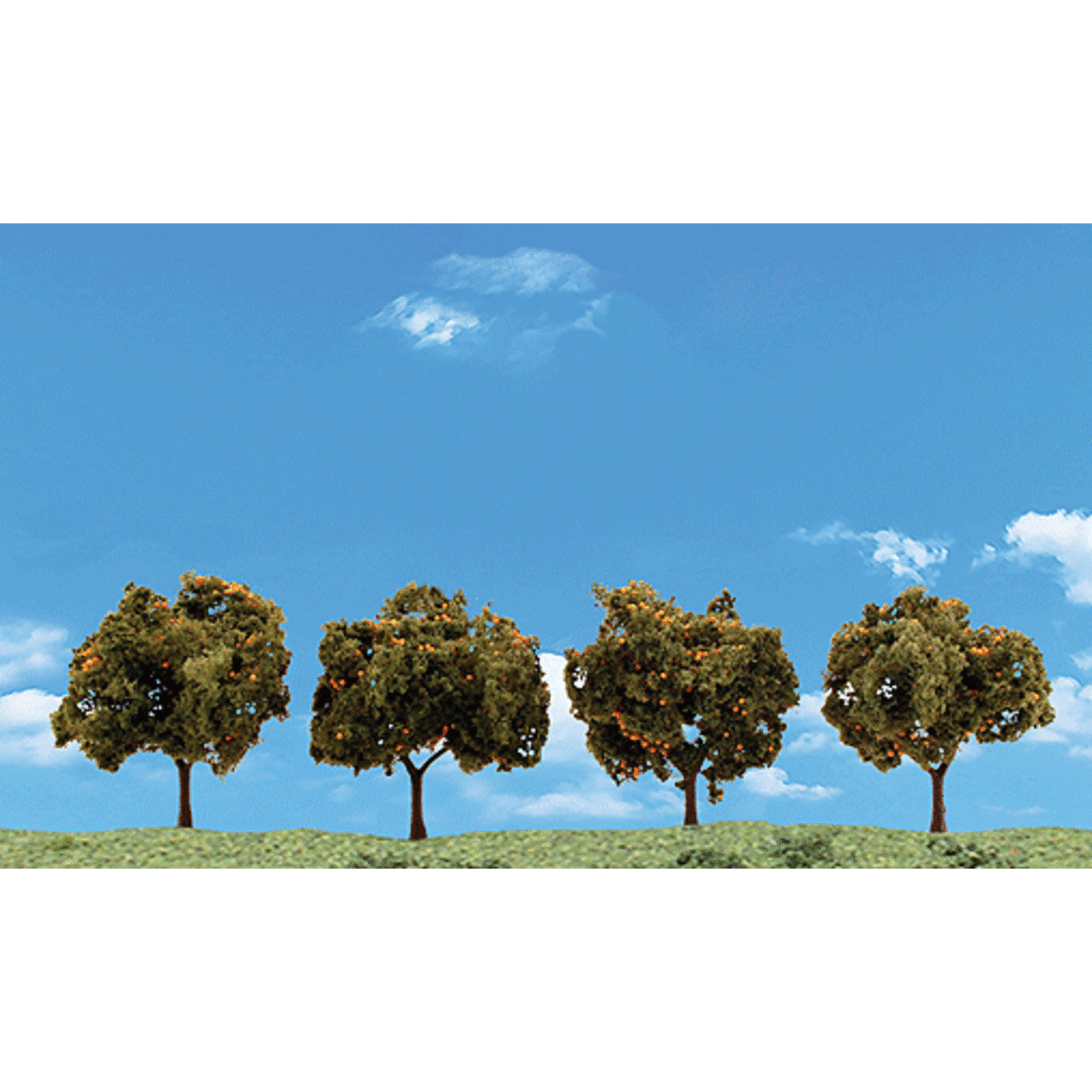 Woodland Scenics 3592 2"-3" Orange Trees - 4 pack