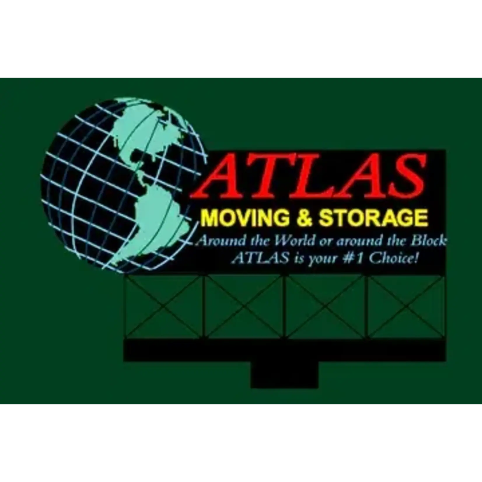 Miller Engineering 2081 LW Atlas Moving & Storage w/Animated Latitude Lines; 3-27/3