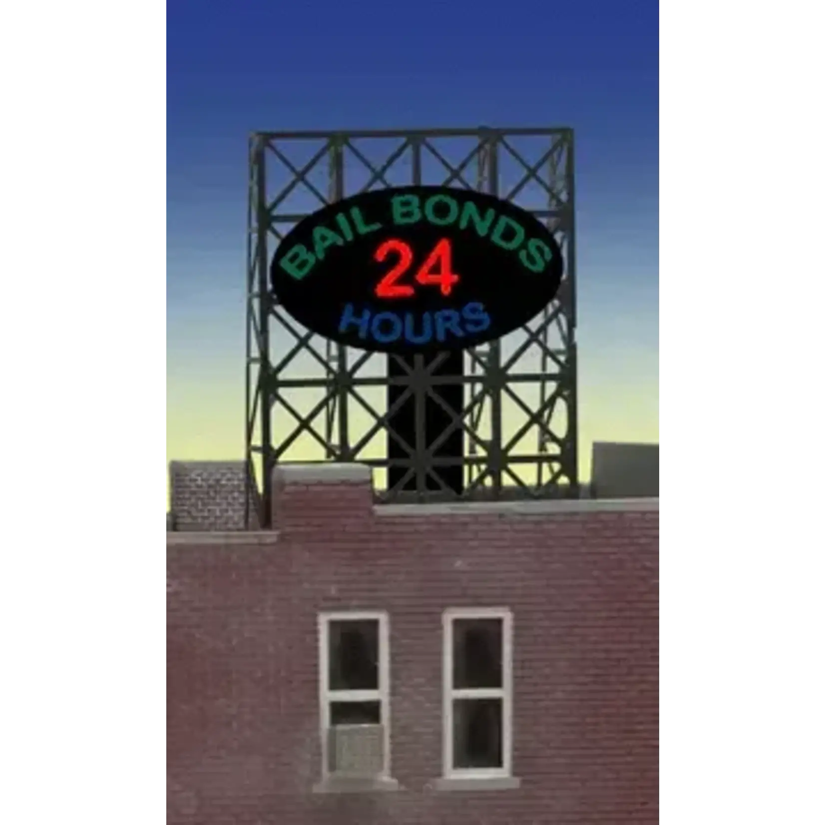 Miller Engineering 338880 Bail Bonds Animated Rooftop Billboard