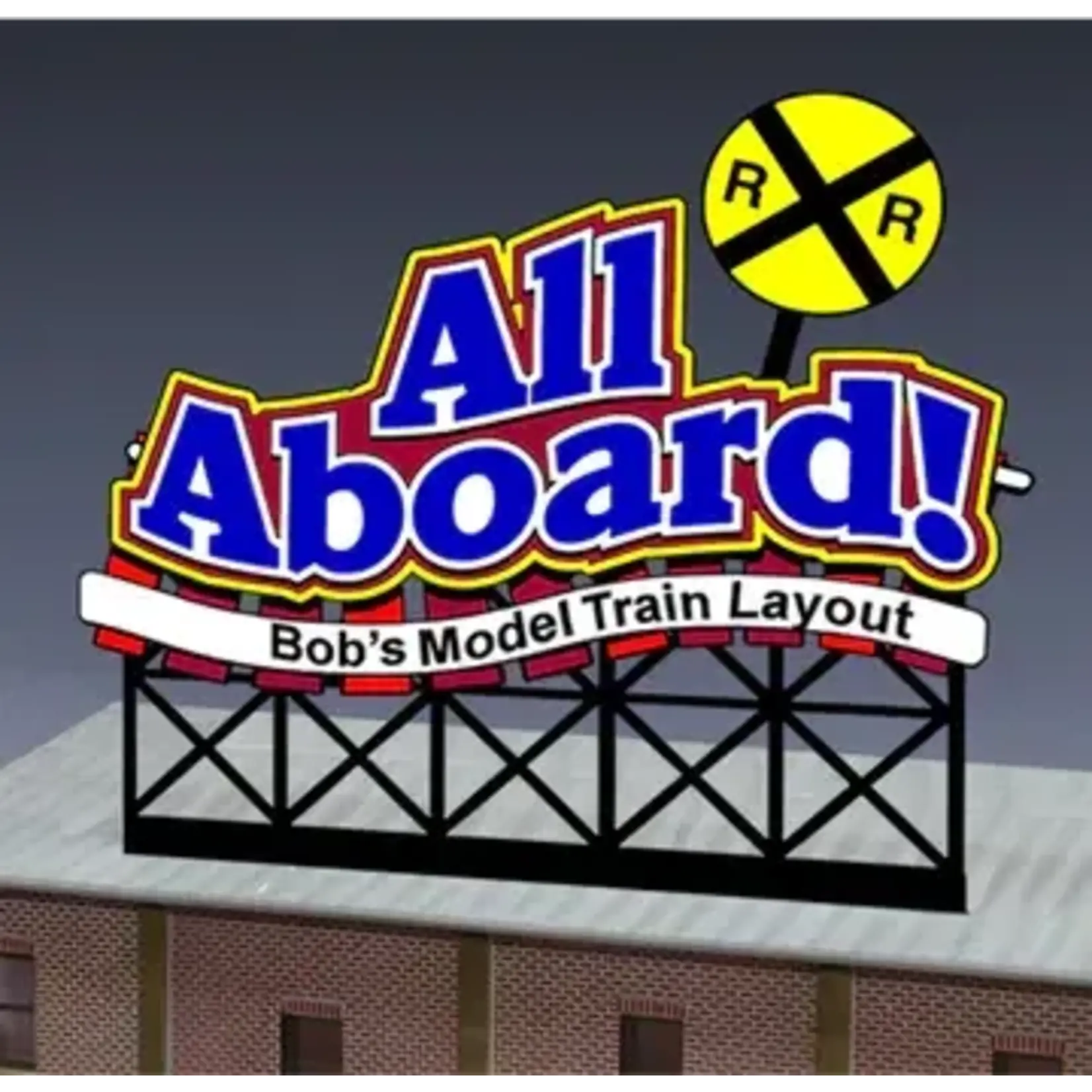 Miller Engineering 441852 HO/N All Aboard Animated Rooftop Billboard