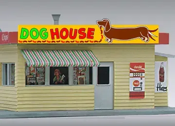 442452 Dog House Animated Neon Billboard - Light Works USA(TM)