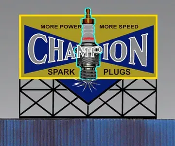 5072 Champion Spark Plug Animated Lighted Sign