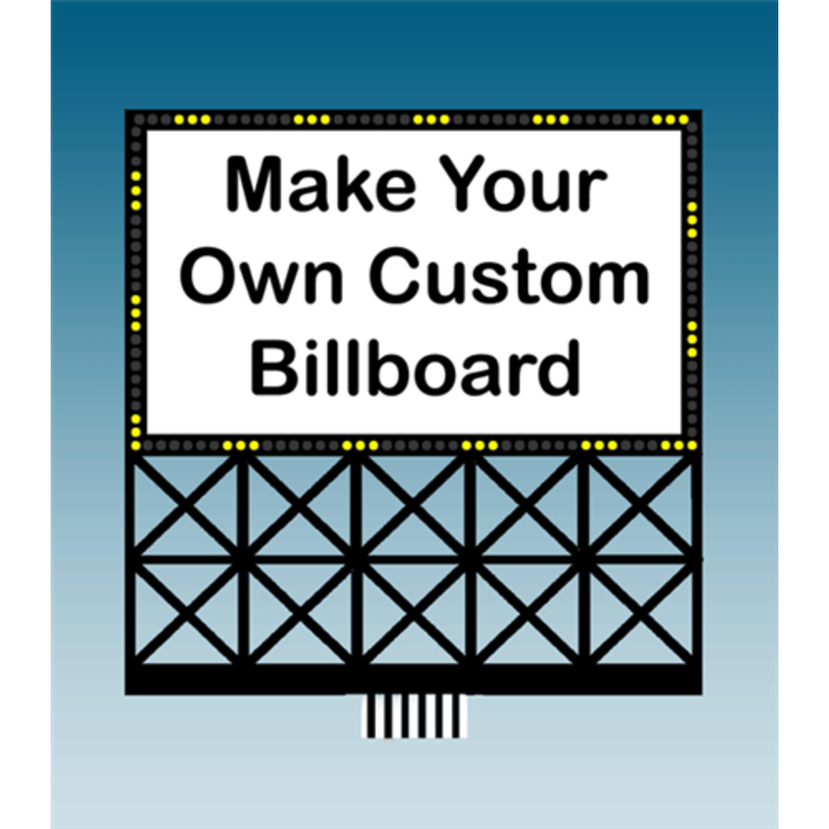Miller Engineering 882351 Customizable Animated Neon Billboard w/Alphabet Sheet