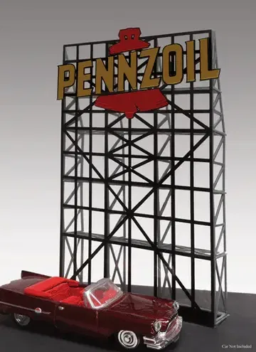 9061 Pennzoil Animated Neon Billboard