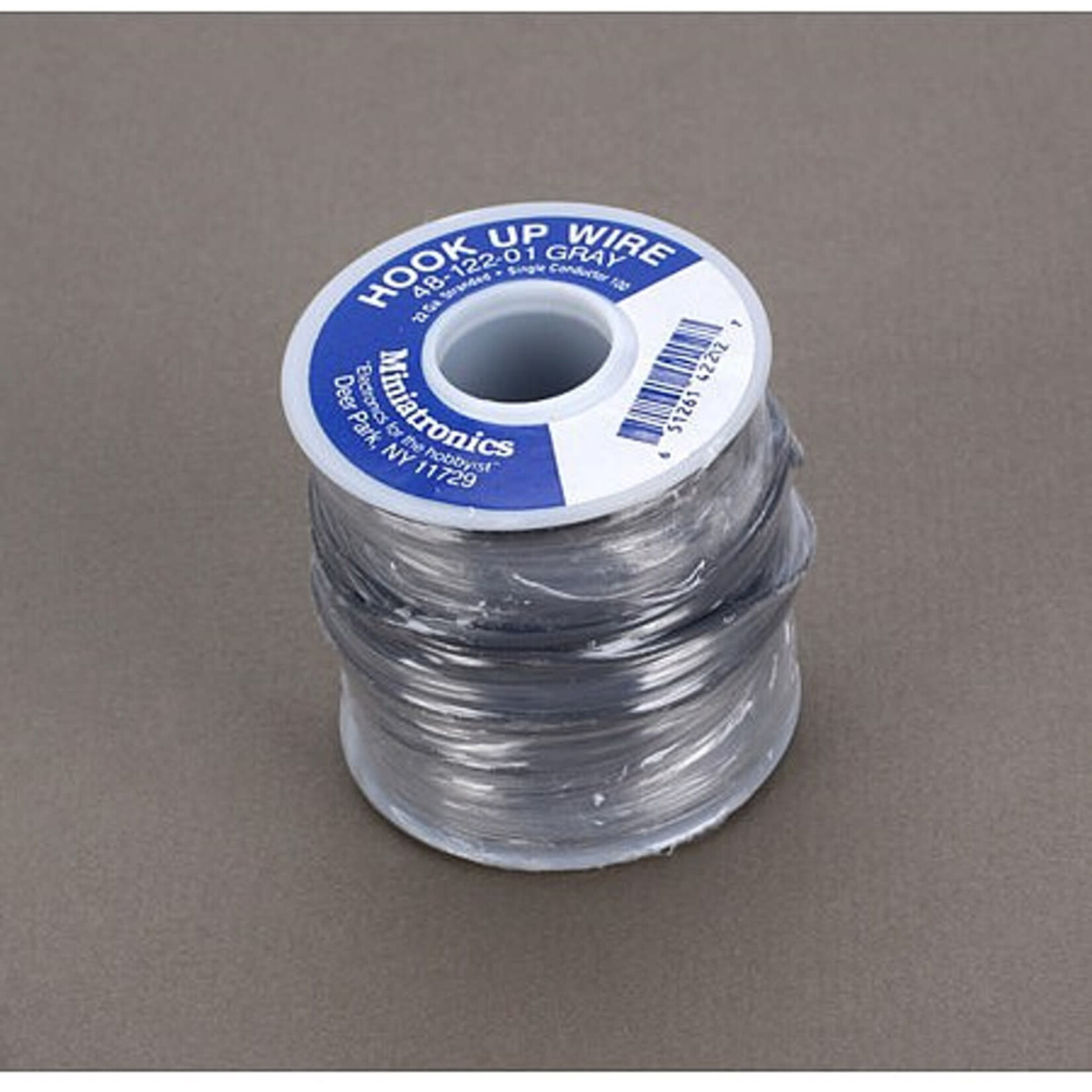 Miniatronics 4812201 22 Gauge Stranded Single Conductor Wire - 100' gray