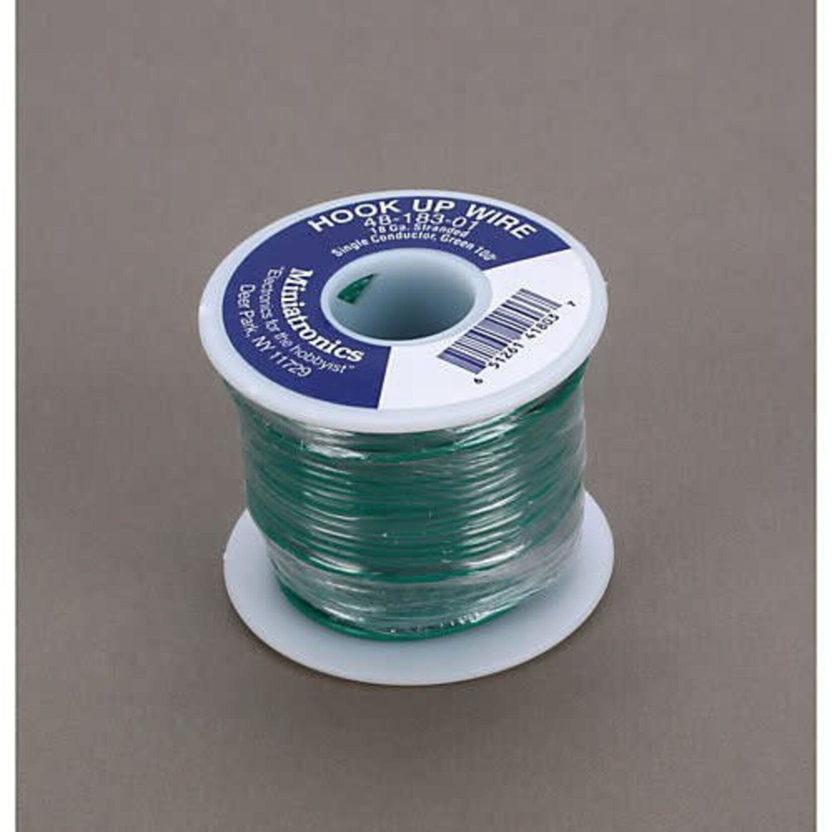 Miniatronics 4812301 22 Gauge Stranded Single Conductor Wire - 100' green