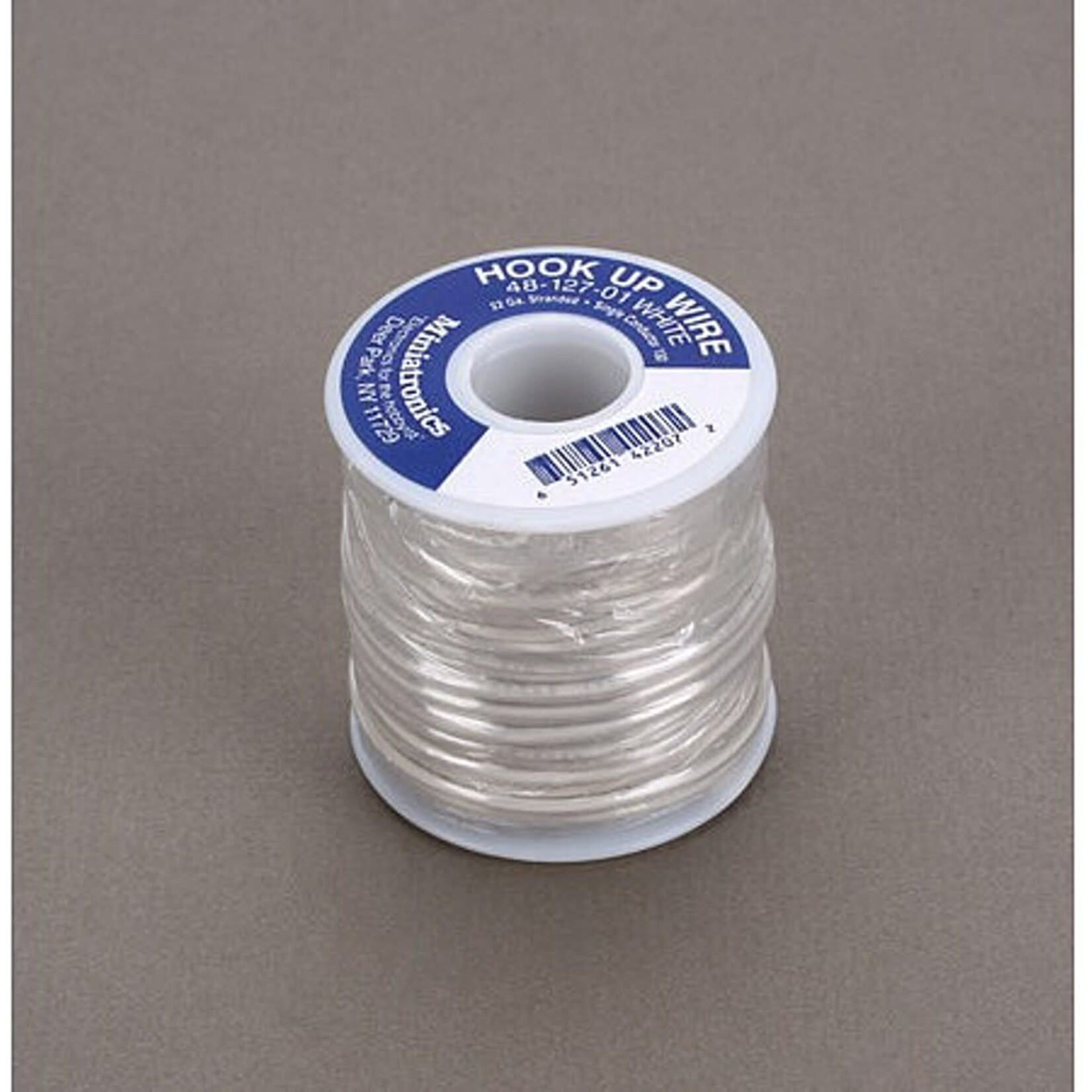 Miniatronics 4812701 22 Gauge Stranded Single Conductor Wire - 100' white