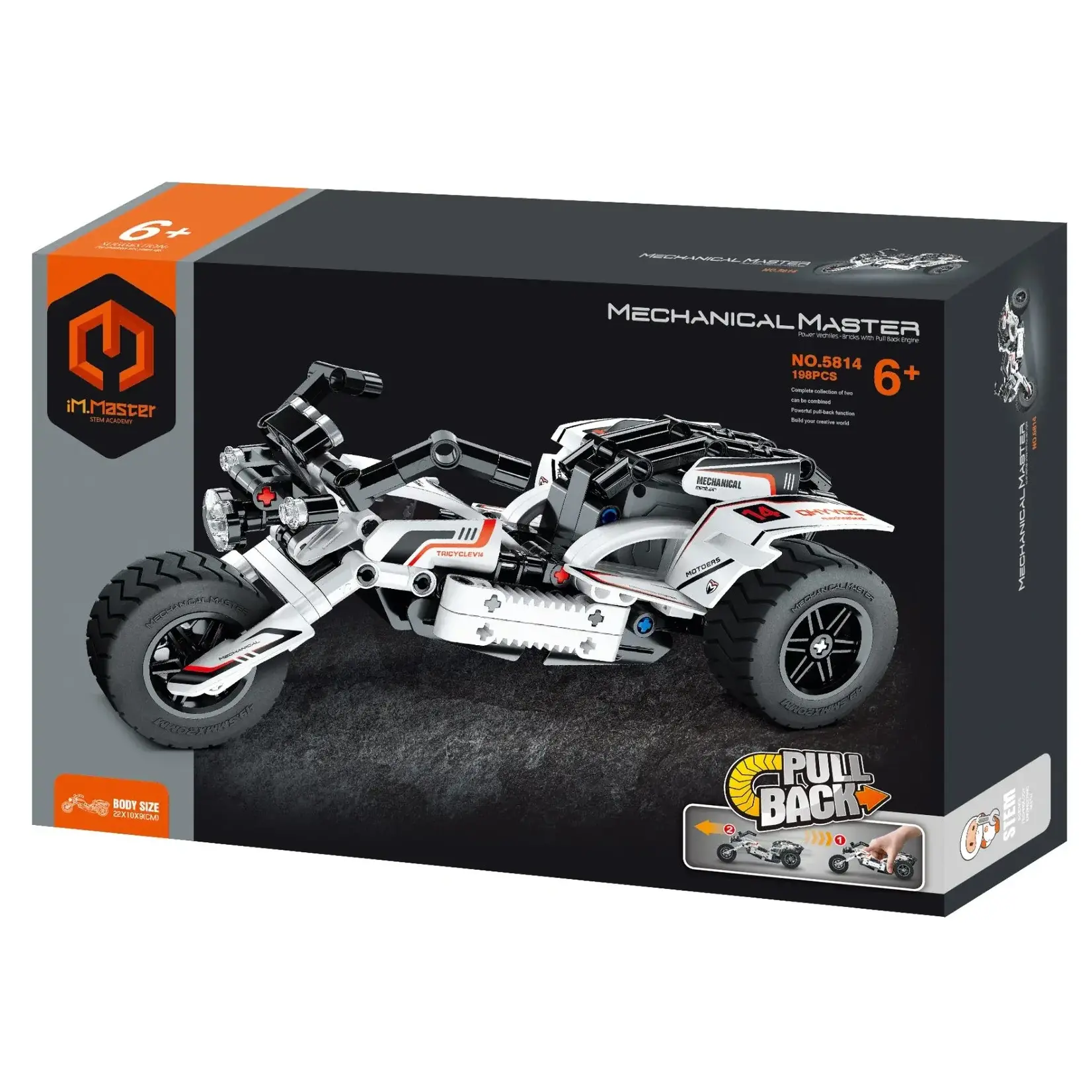 Qihui 5814 Tech Bricks Pull-Back Motorbike