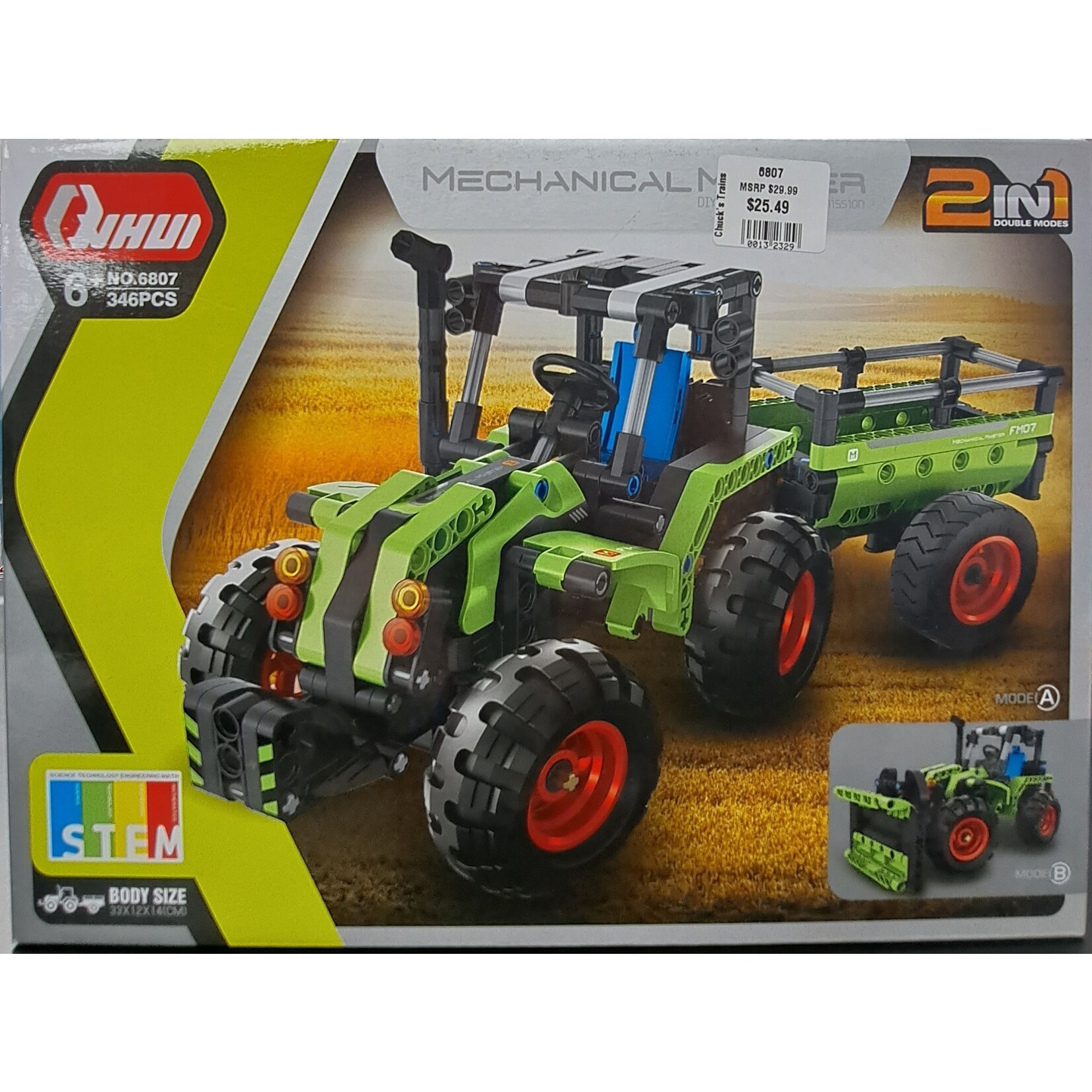 Qihui 6807 Tech Bricks Farm Tractor w/ Snow Plow
