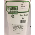 Evergreen 2050 6 x 12" Styrene Siding Sheet, V-Groove .020" Thick
