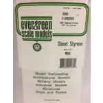 Evergreen 2060 6 x 12" Styrene Siding Sheet, V-Groove .020" Thick