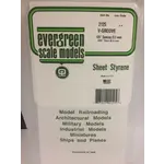 Evergreen 2125 6 x 12" Styrene Siding Sheet, V-Groove .020" Thick