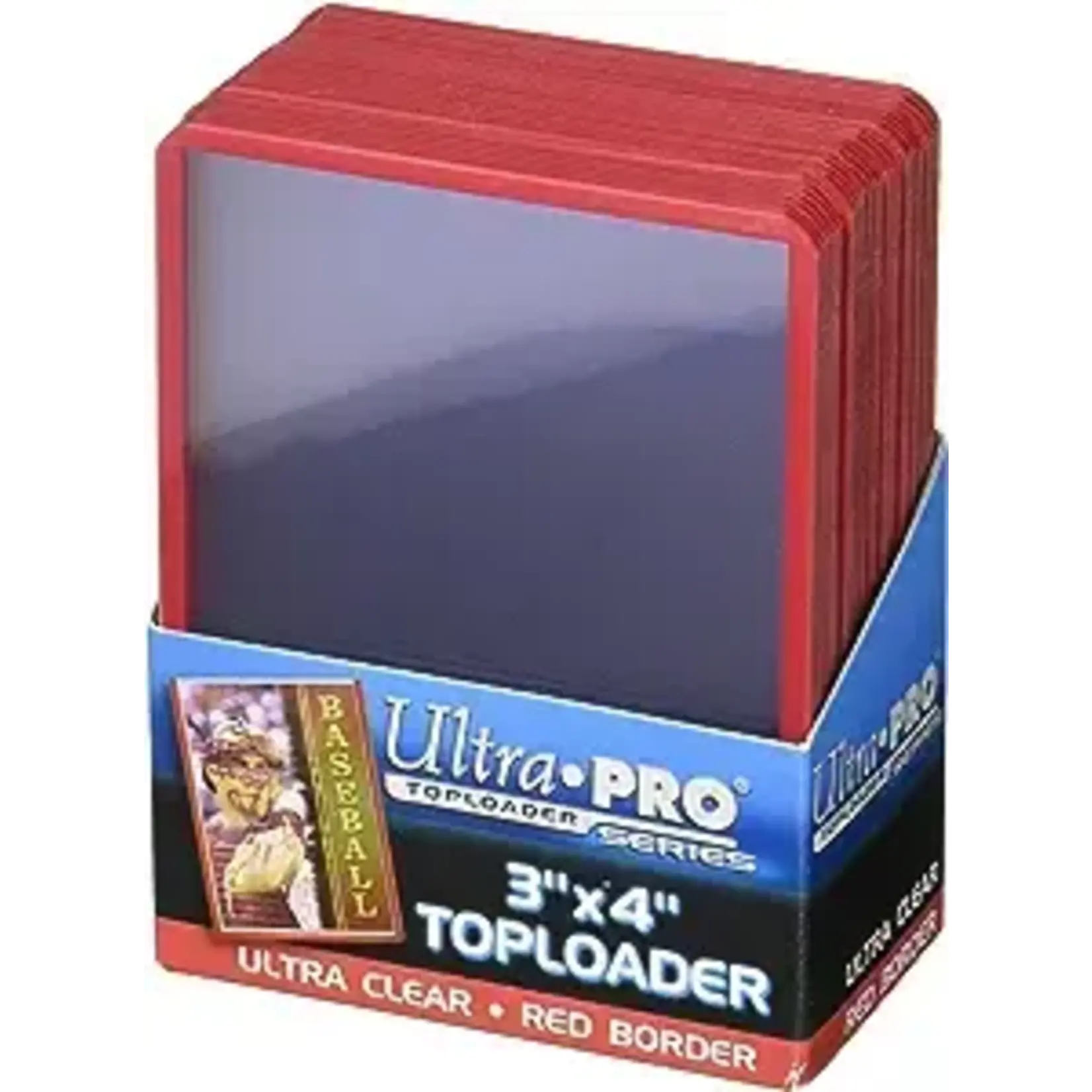 UltraPRO 81159 Toploader 3x4 Red Border