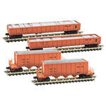 Micro Trains Line 99302010 N Amtrak Maintenance Of Way 4 Car Pack