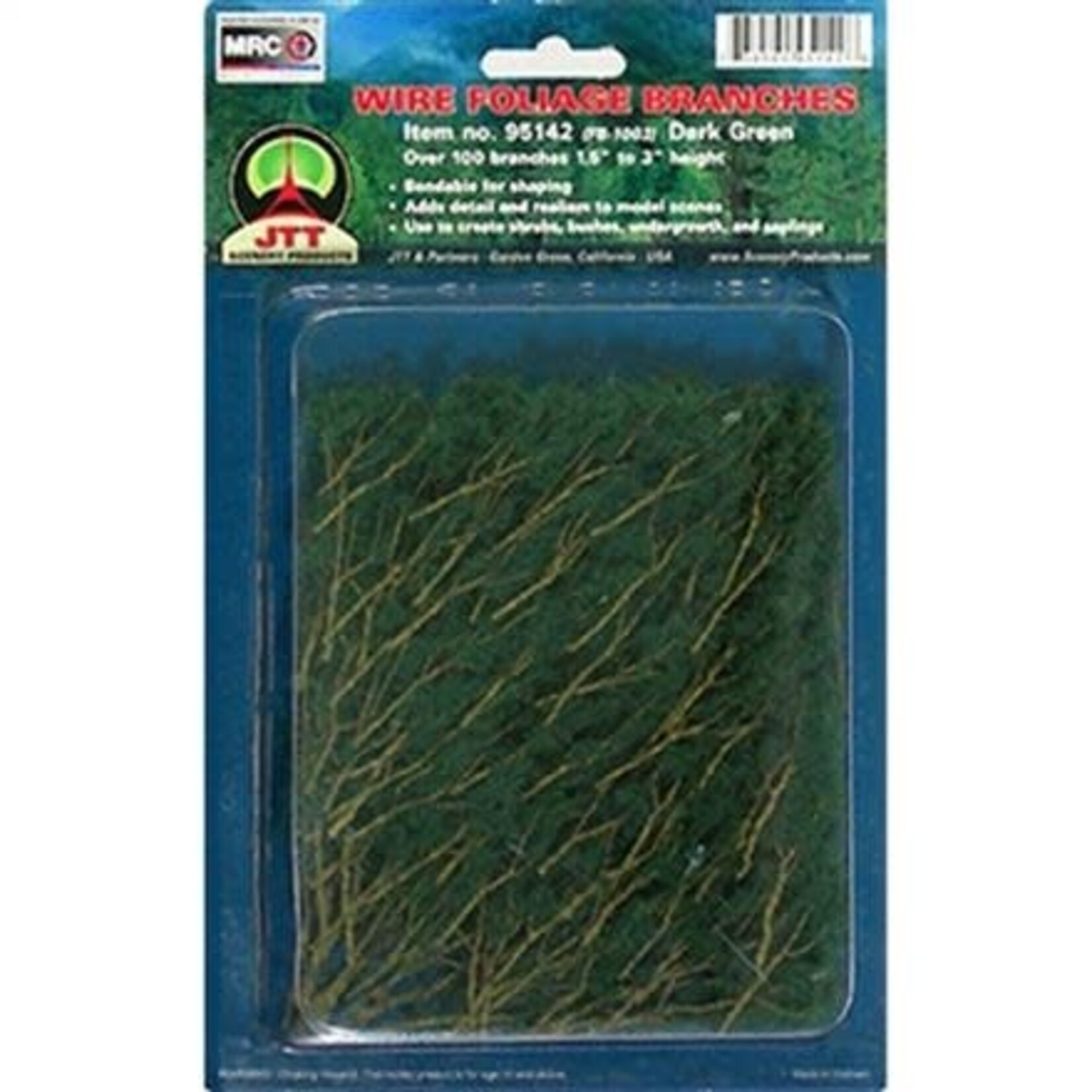 JTT 95520 Foliage Branches/Dark Green 1.5'' -3''/100pk