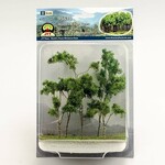 JTT 95618 Woods Edge Trees Green 4'' to 5.5'' O-scale 5/pk