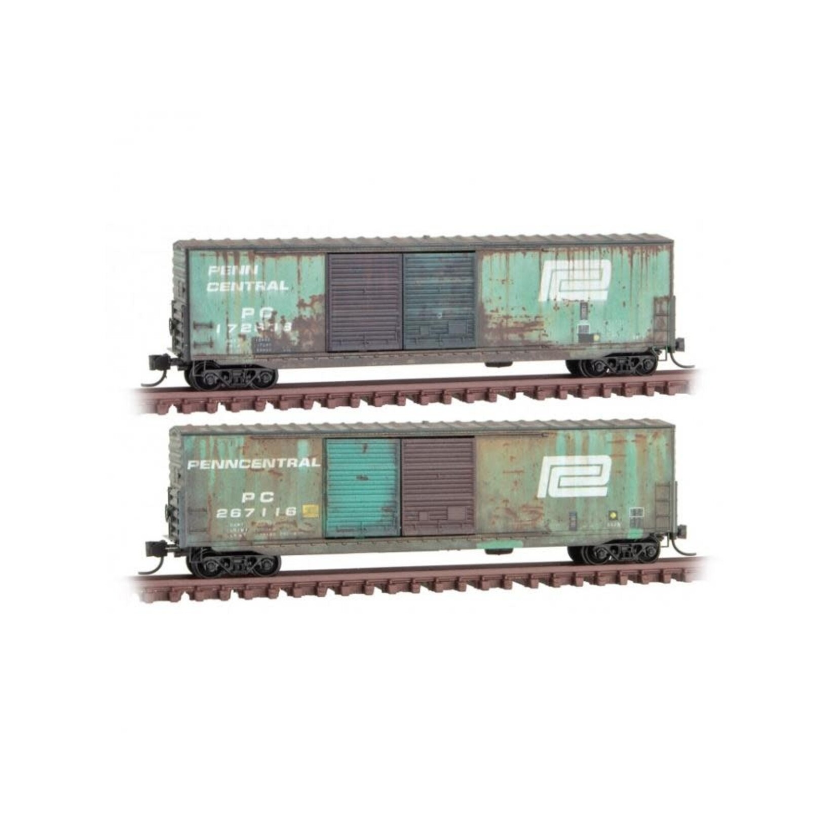 Micro Trains Line 99305840 N Scale Penn Central weathered 2pk