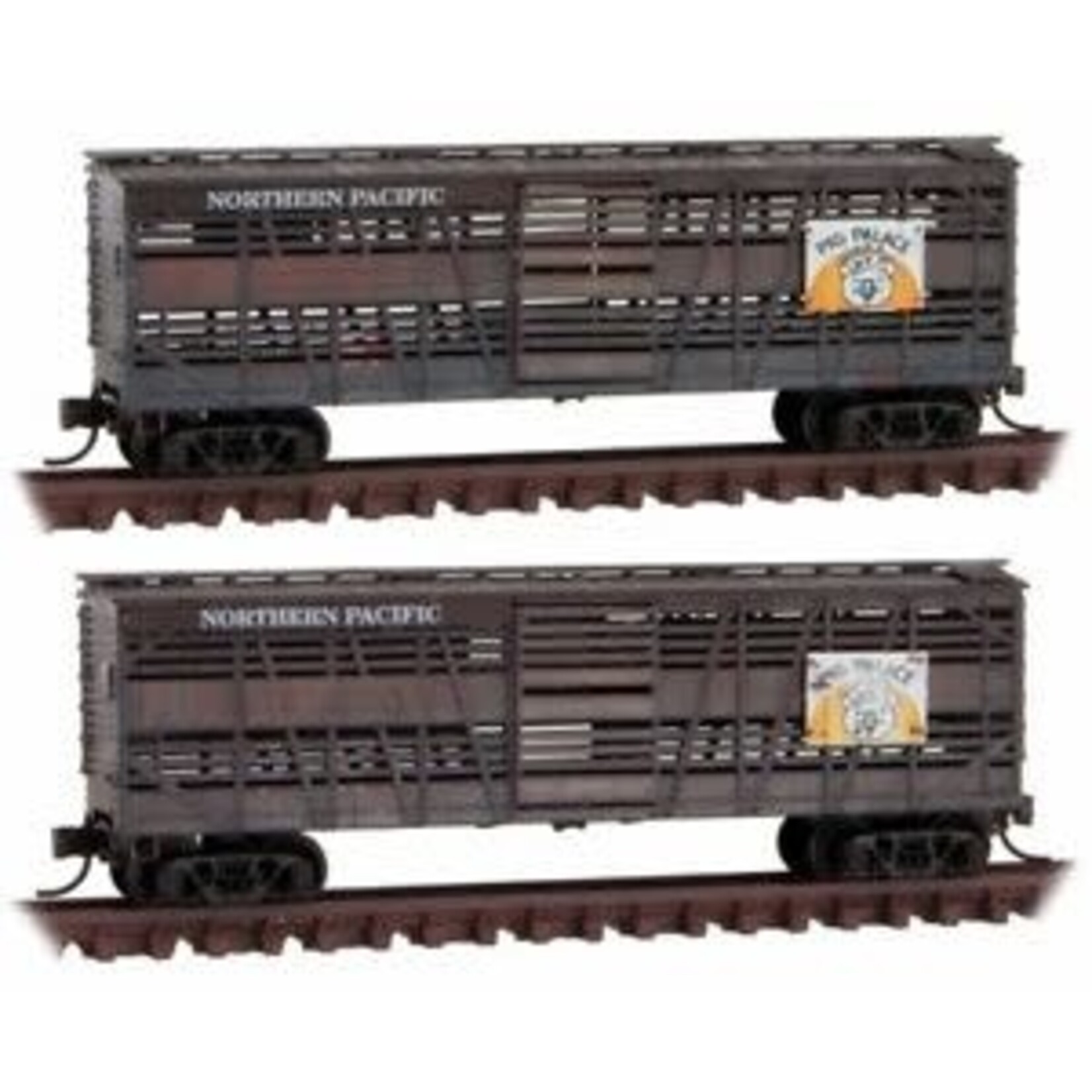 Micro Trains Line 99305820 N Weathered 40' Stock Car Northern Pacific "Pig Palace"