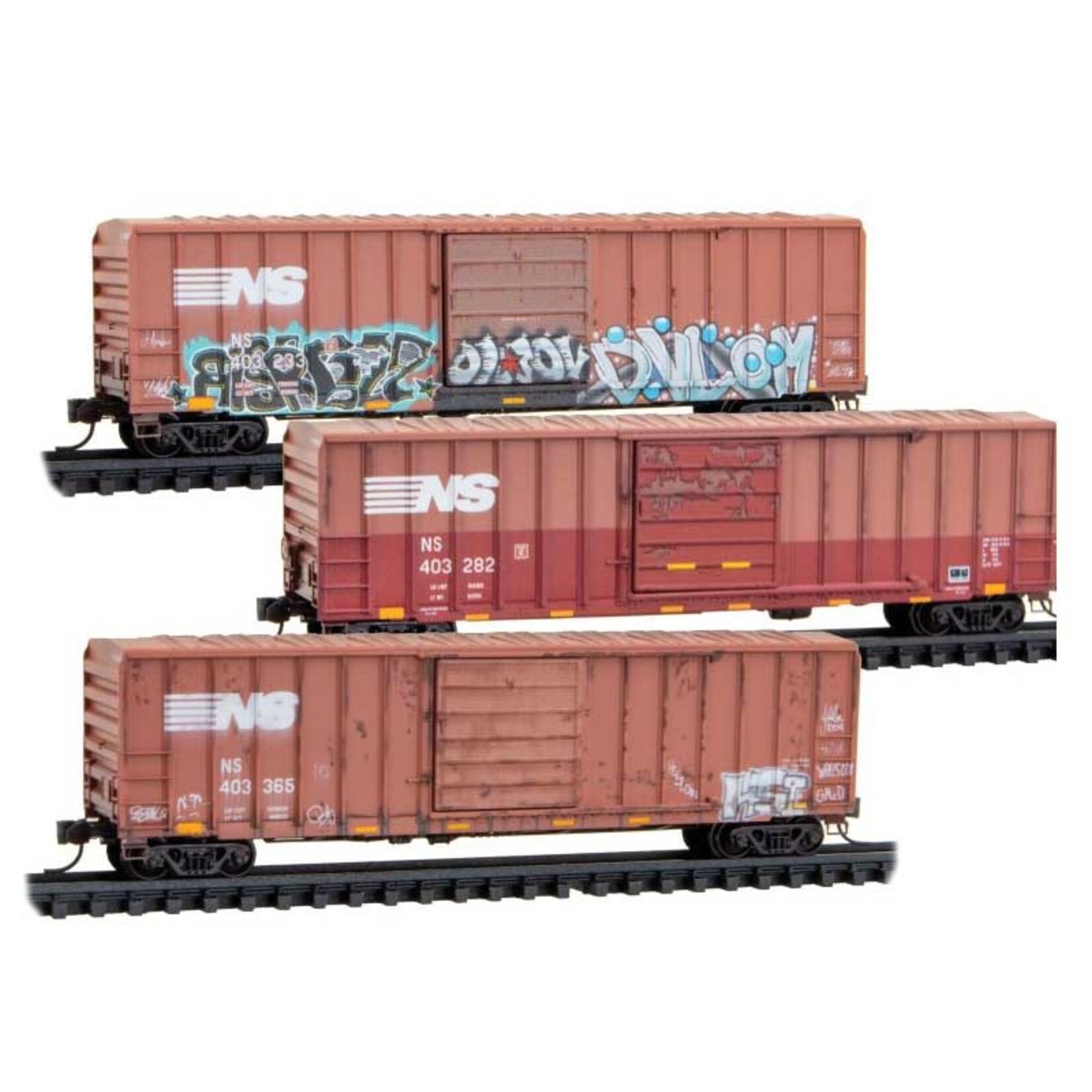 Micro Trains Line 99305012 N Norfolk Southern Weathered 3-pk