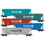 Micro Trains Line 99302140 N 3-Bay Covered Hopper 5-Pack Farmrail