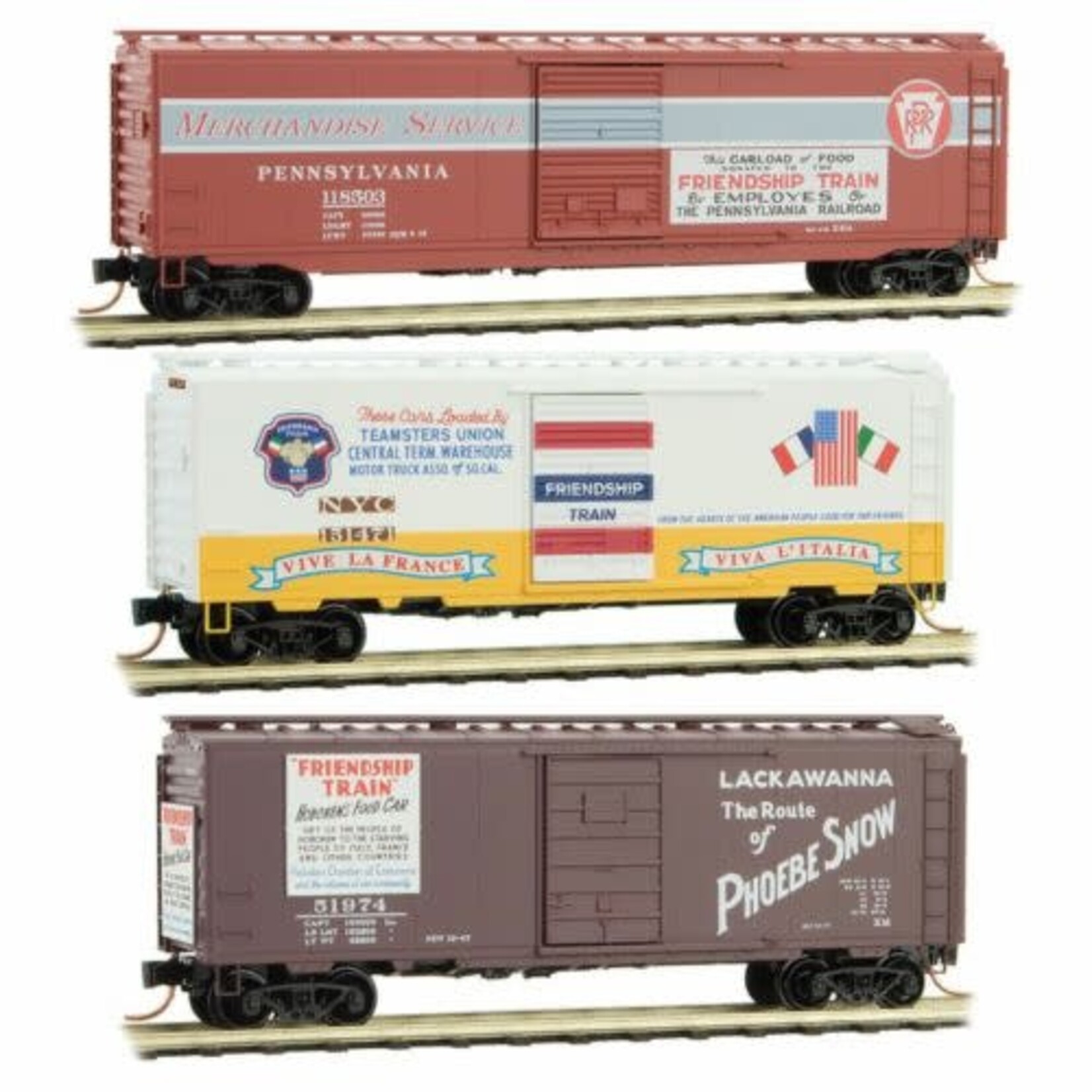 Micro Trains Line 99301670 N Friendship Train 3-Pack