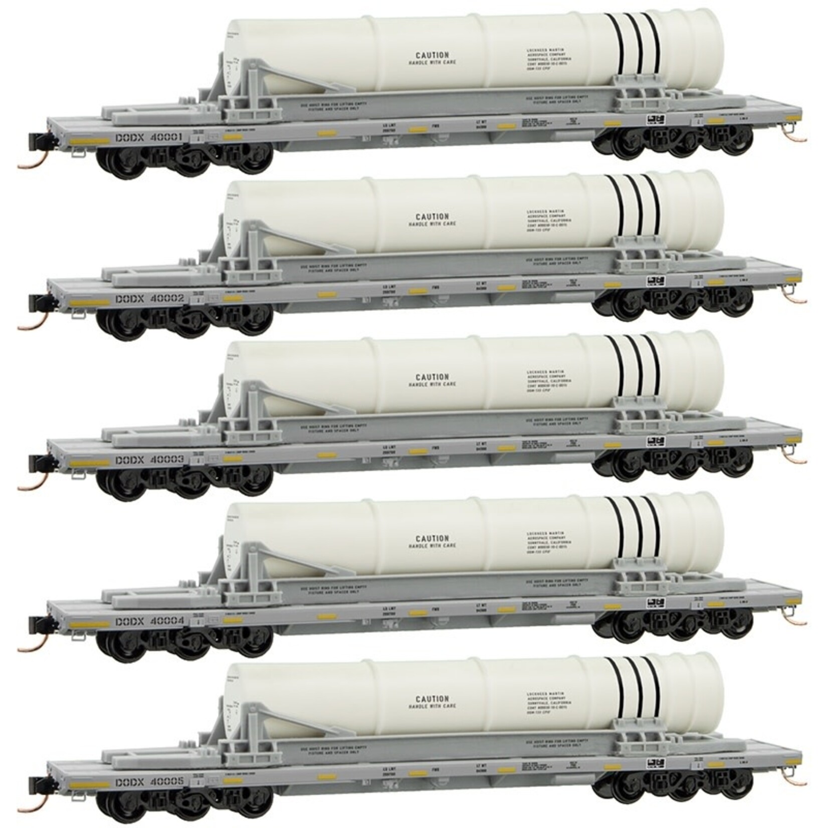 Micro Trains Line 99301640 N DODX Navy Flat Car 5pk