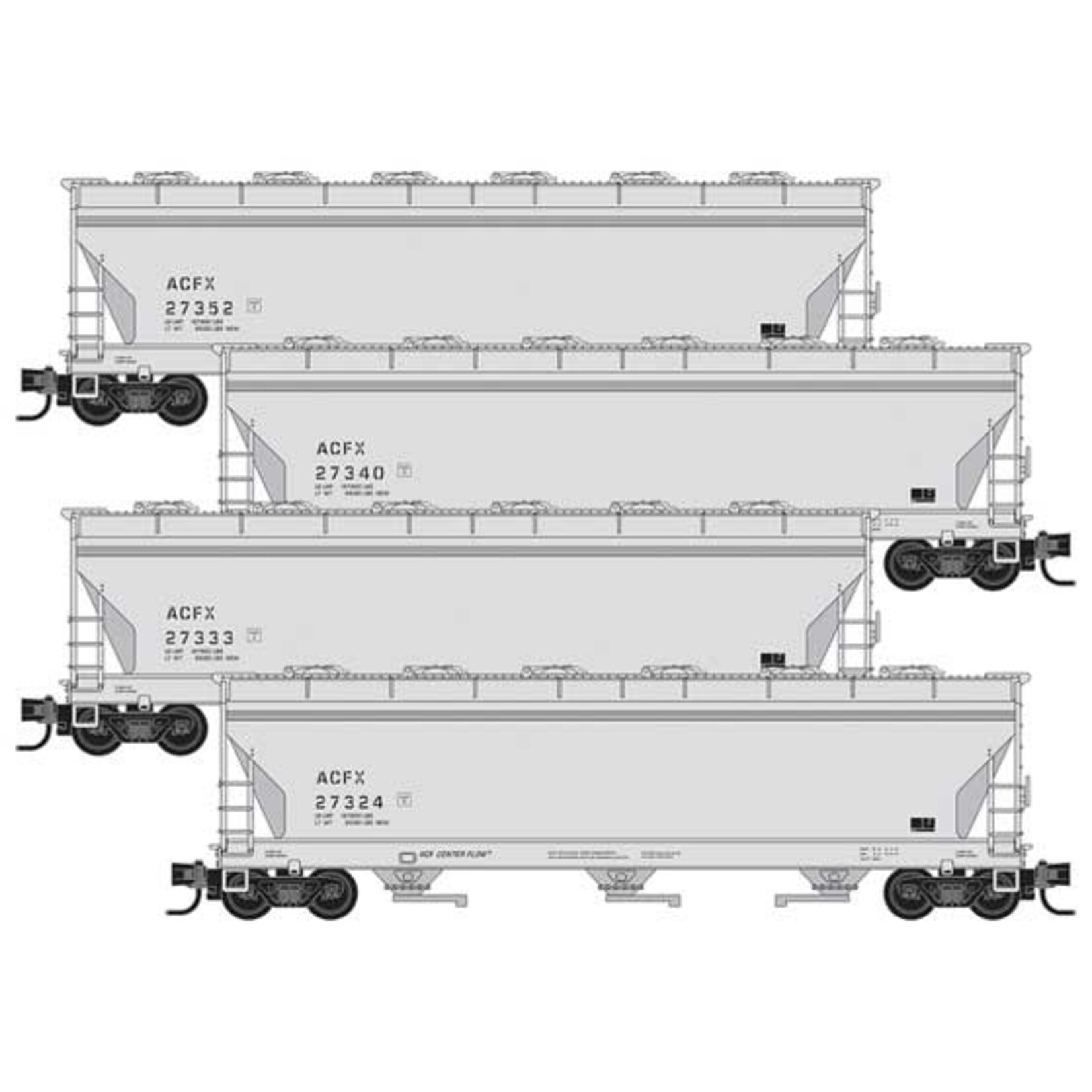 Micro Trains Line 99300165 N ACFX 4-Pack without reflectors