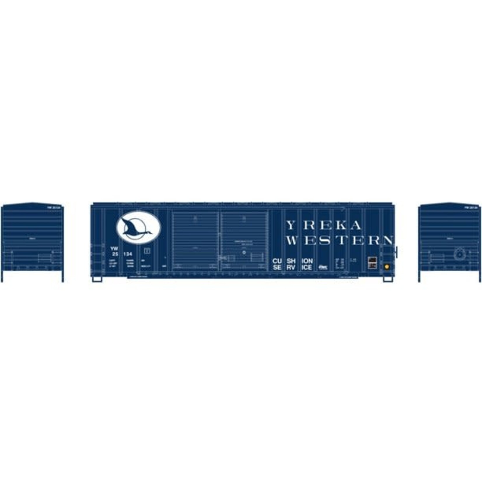 Athearn 6677 N 50' FMC Offset Double Door Box YW 25134