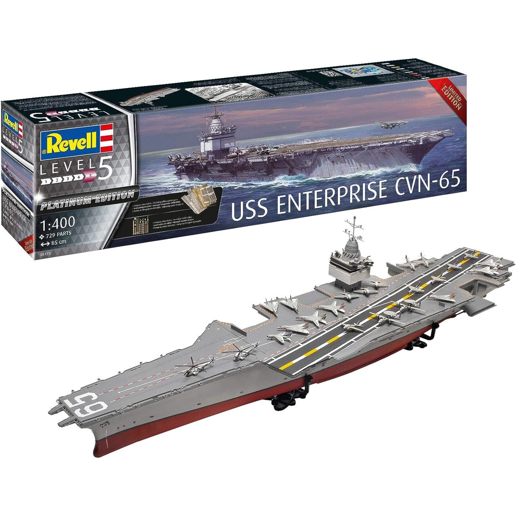 Revell 5173 1/400 USS Enterprise CVN65 Aircraft Carrier