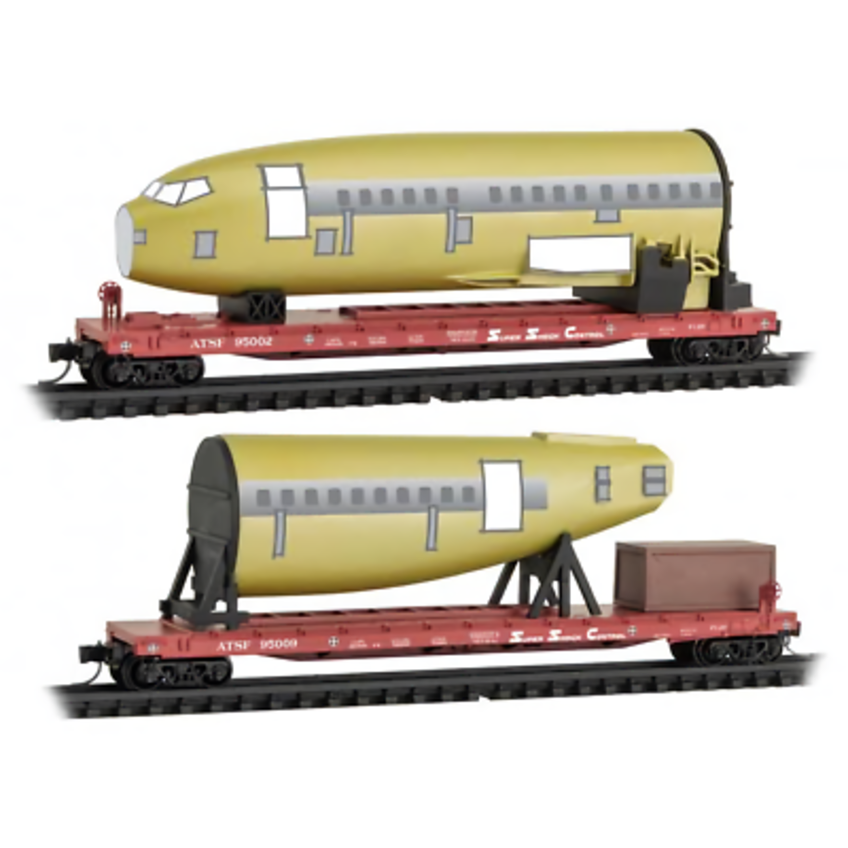 Micro Trains Line 99302181 N ATSF w/Fuselage 2pk