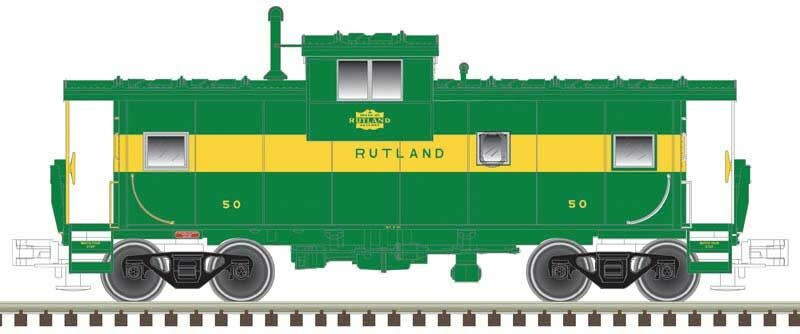 50004133 N Extended Vision Caboose, Rutland 51 (green, yellow)