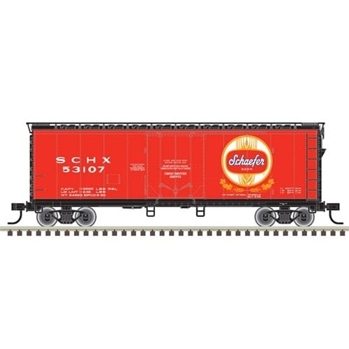 50005653 N 40' Box Car Schaefer 53123 (Red/White/Gold)
