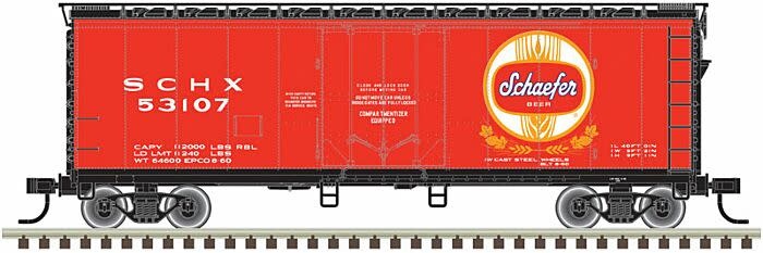 50005652 N 40' Box Car Schaefer 53107 Red/White/Gold