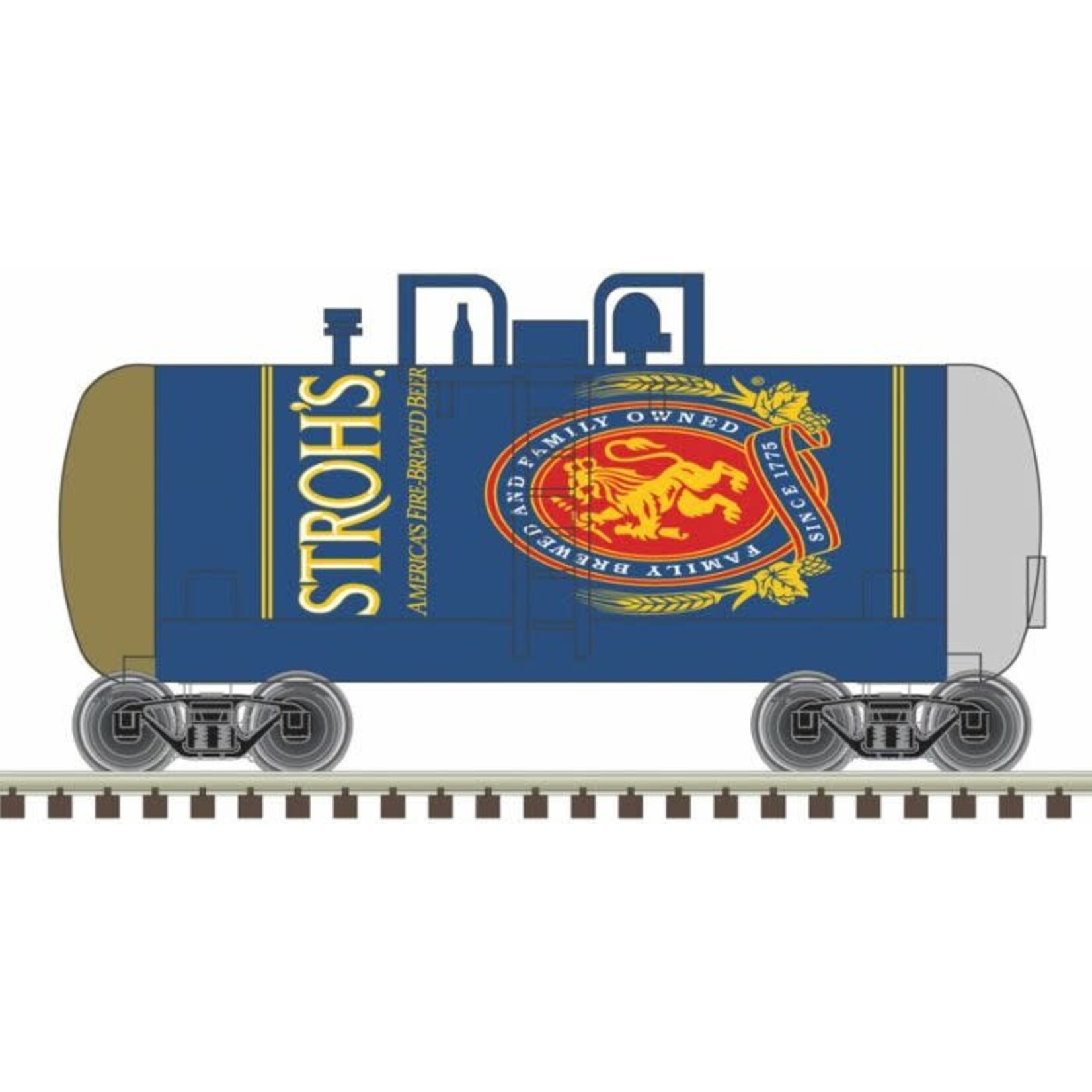 Atlas 50005644 N Beer Can Tank Car Stroh's 2000 (Blue/Red/Gold)