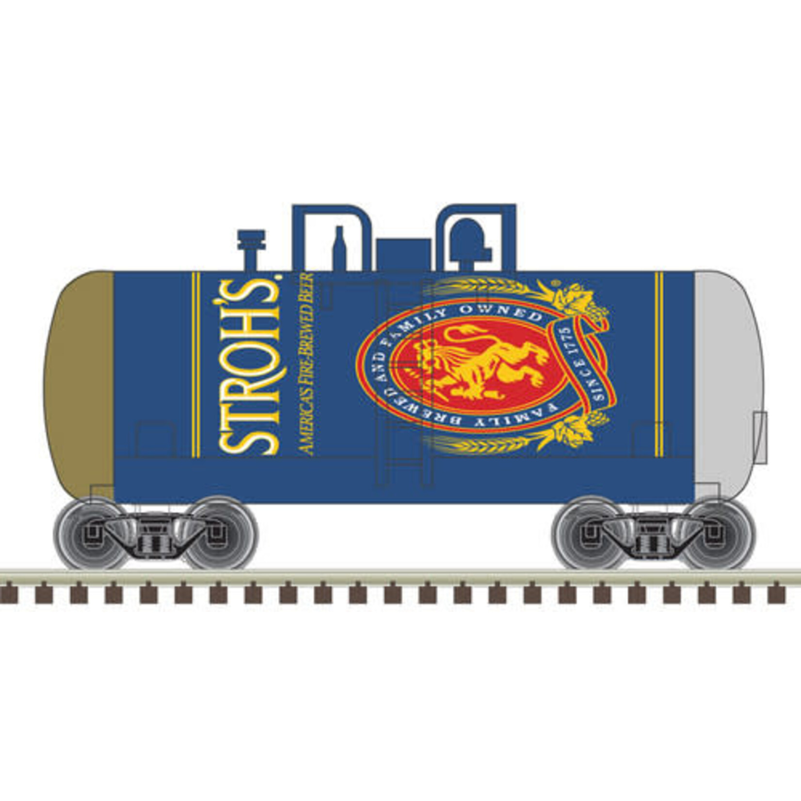 Atlas 50005643 N Beer Can Tank Car Stroh's 1850 (Blue/Red/Gold)