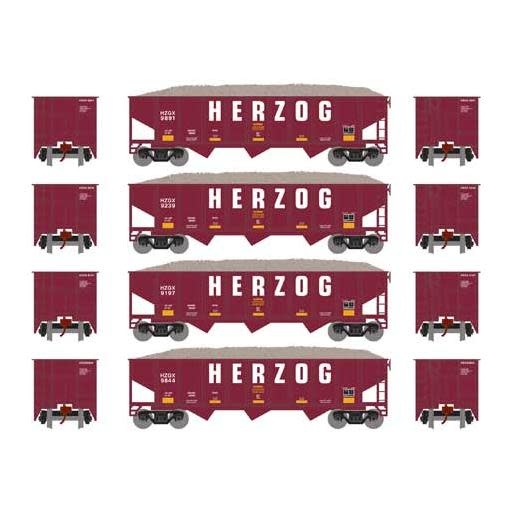 1868 N 40' Outside Braced Hopper/Load, HZGX (4) 1