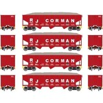 Athearn 1866 N 40' Outside Braced Hopper/Load, RJC (4) 2