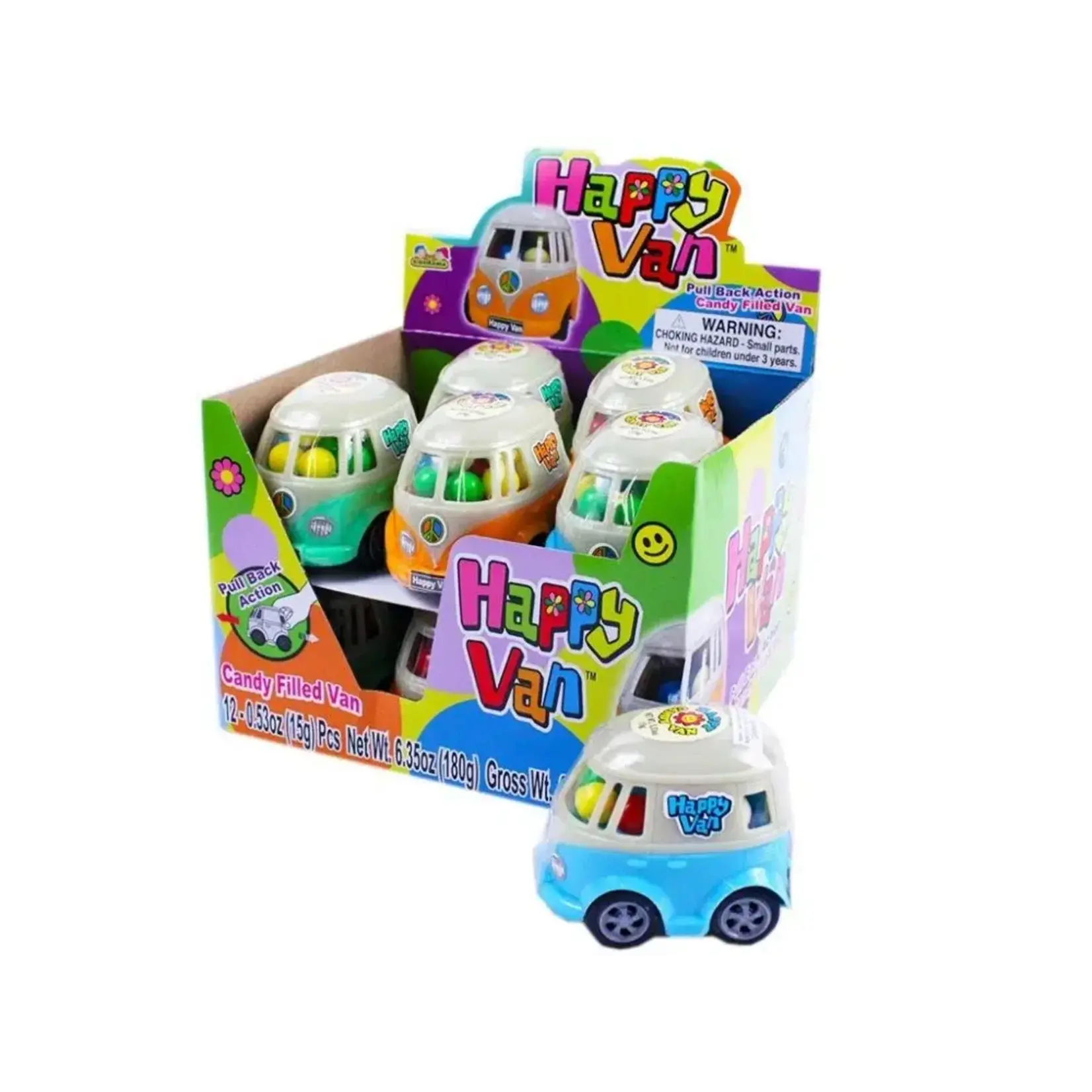 Happy Van Candy Filled Pull Back Van