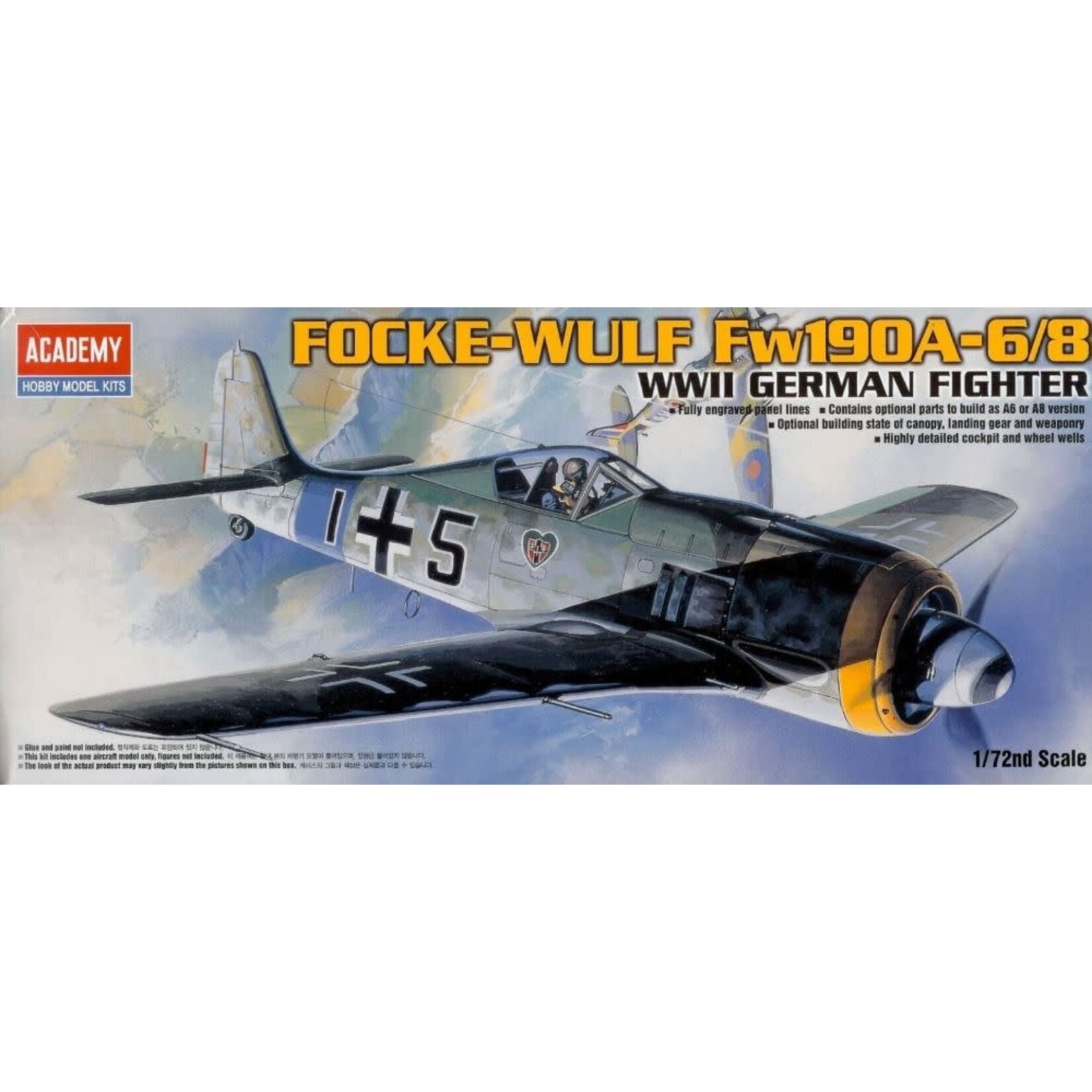 Academy 12480 1/72 Fw190A6/8 Butcher Fighter