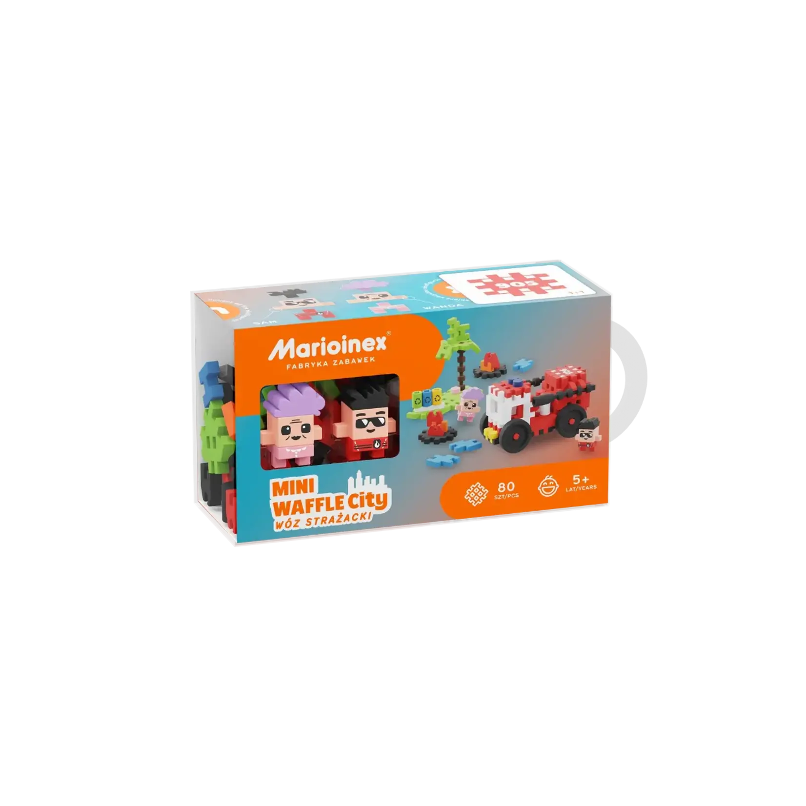 Marioinex Mini Waffle City - Fire Truck - 80 Pieces