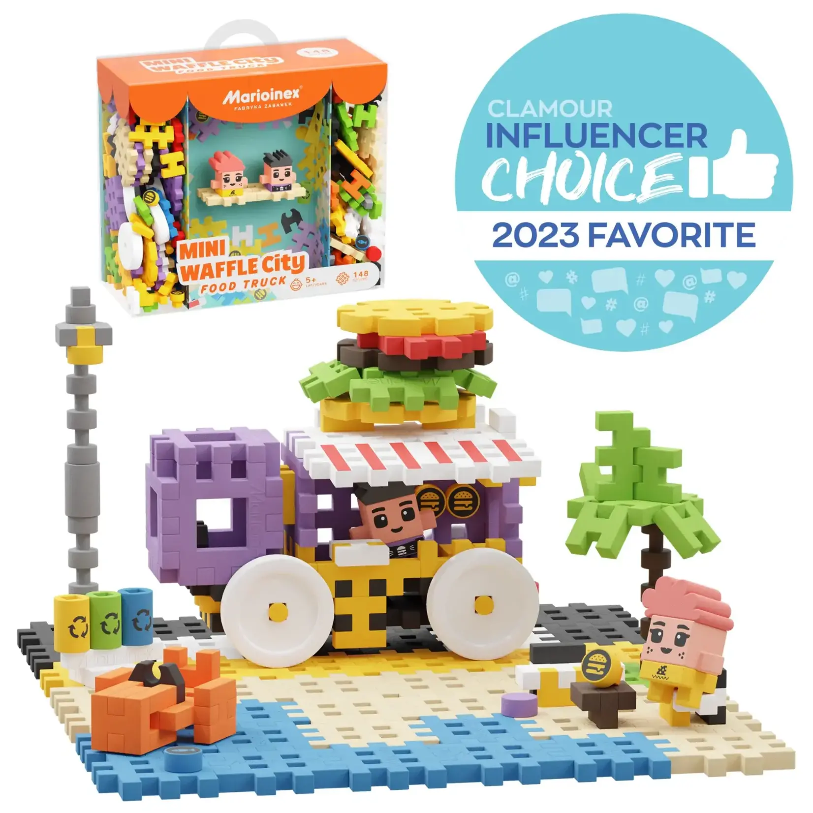 Marioinex Mini Waffle City - Food Truck - 148 Pieces
