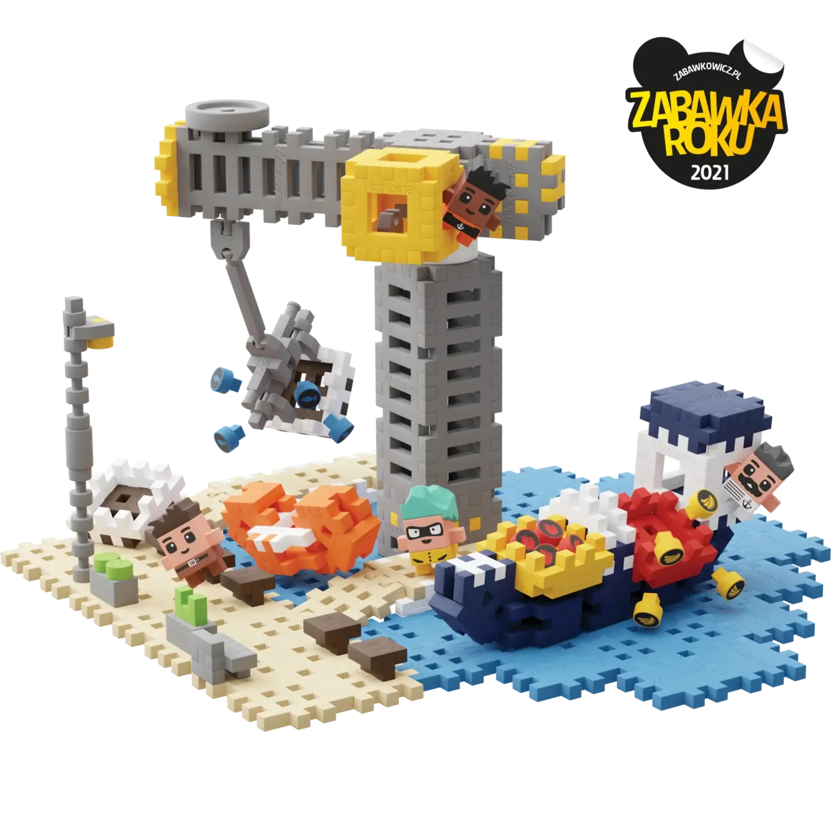 Marioinex Mini Waffle City - Port - 248 Pieces